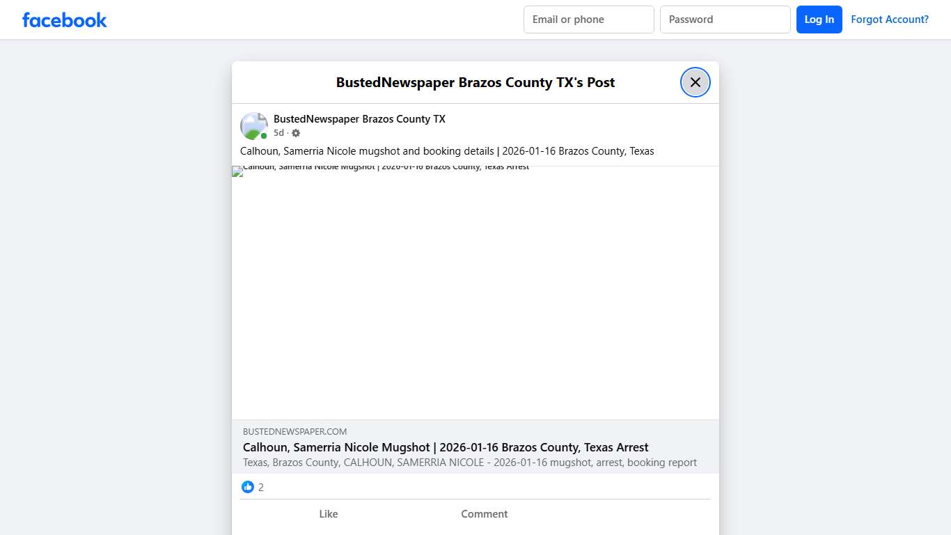 Calhoun, Samerria... - BustedNewspaper Brazos County TX Facebook
